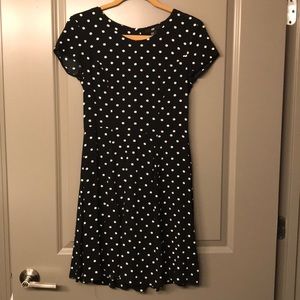 Black/white polka dot dress
